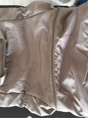 Beyond Yoga Shiny Taupe Puffer Backpack